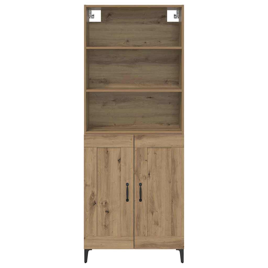 Dressoir 2 pcs artisanaal eikenkleurig Bewerkt hout