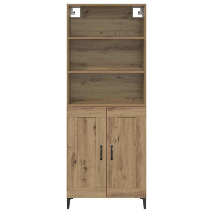 Dressoir 2 pcs artisanaal eikenkleurig Bewerkt hout