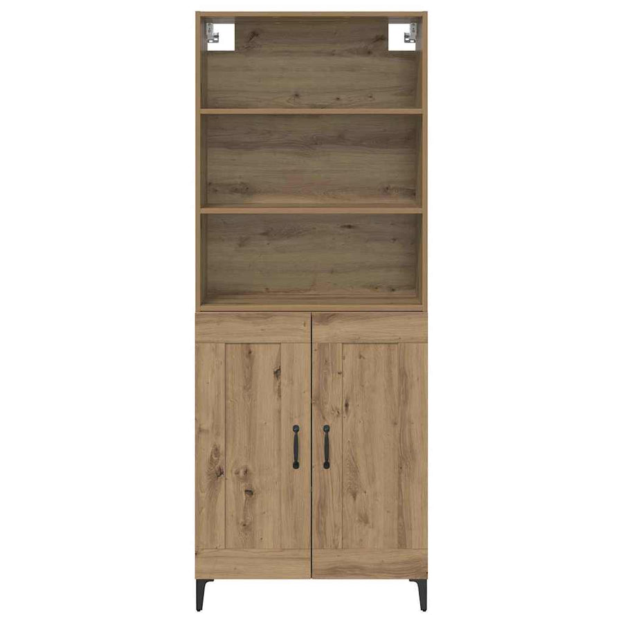 Dressoir 2 pcs artisanaal eikenkleurig Bewerkt hout