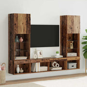Tv wandkast 102x40.5x30 cm oud hout