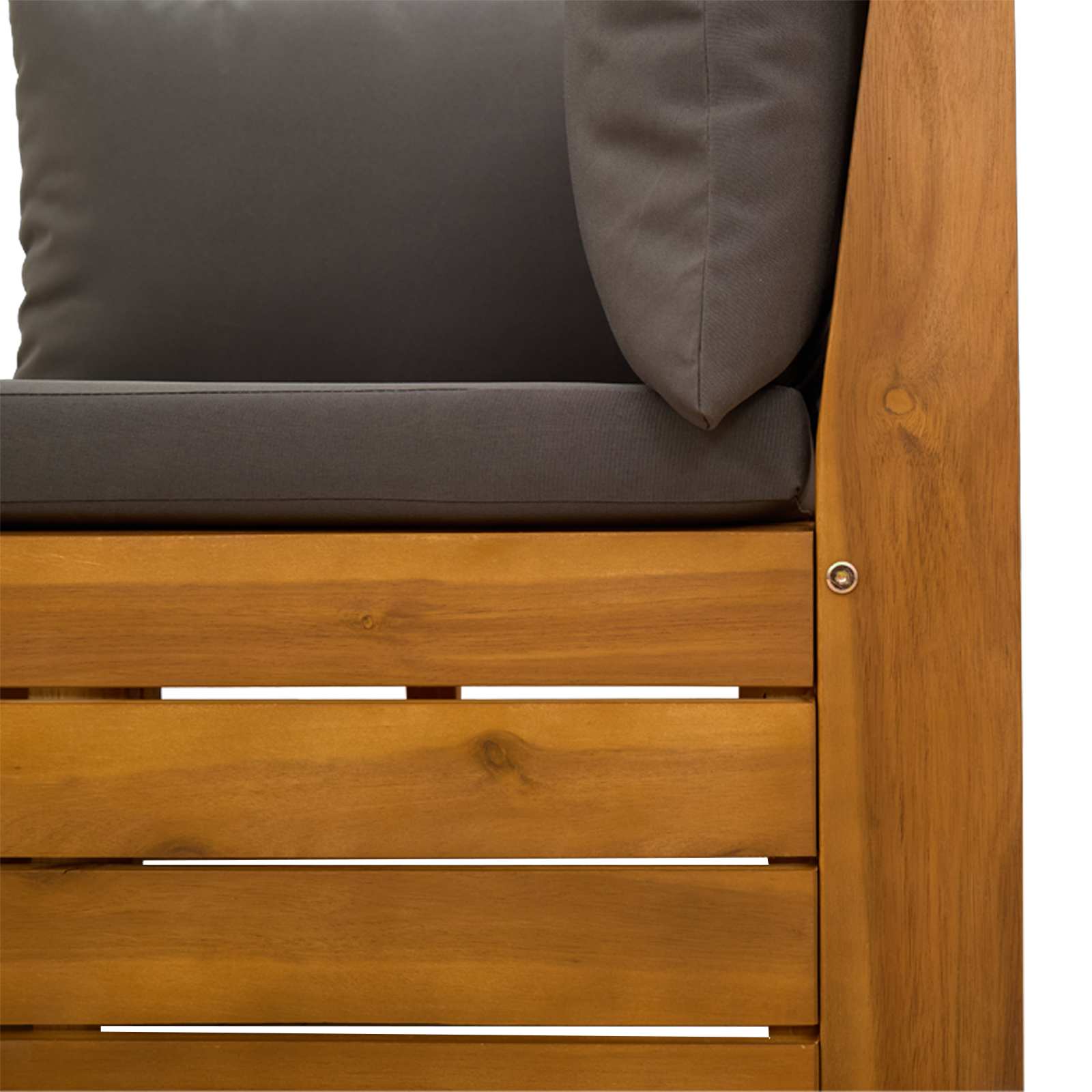 Buiten bankenset met kussen 2 Stuk Bruin Massief Acaciahout