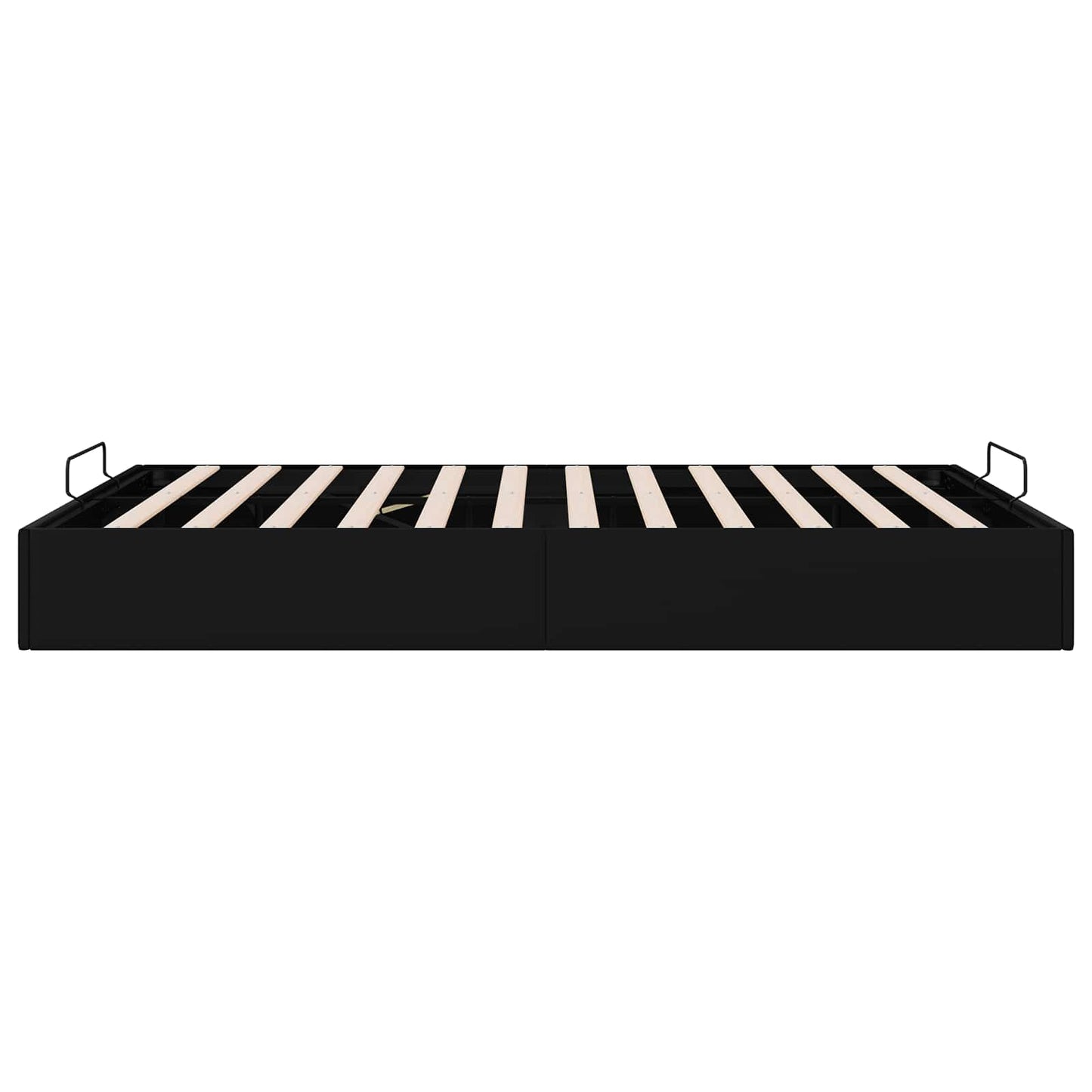 Ottoman Bedframe Zwart 153 x 203 cm Kunstleer
