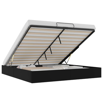 Ottoman Bedframe Zwart King size Kunstleer