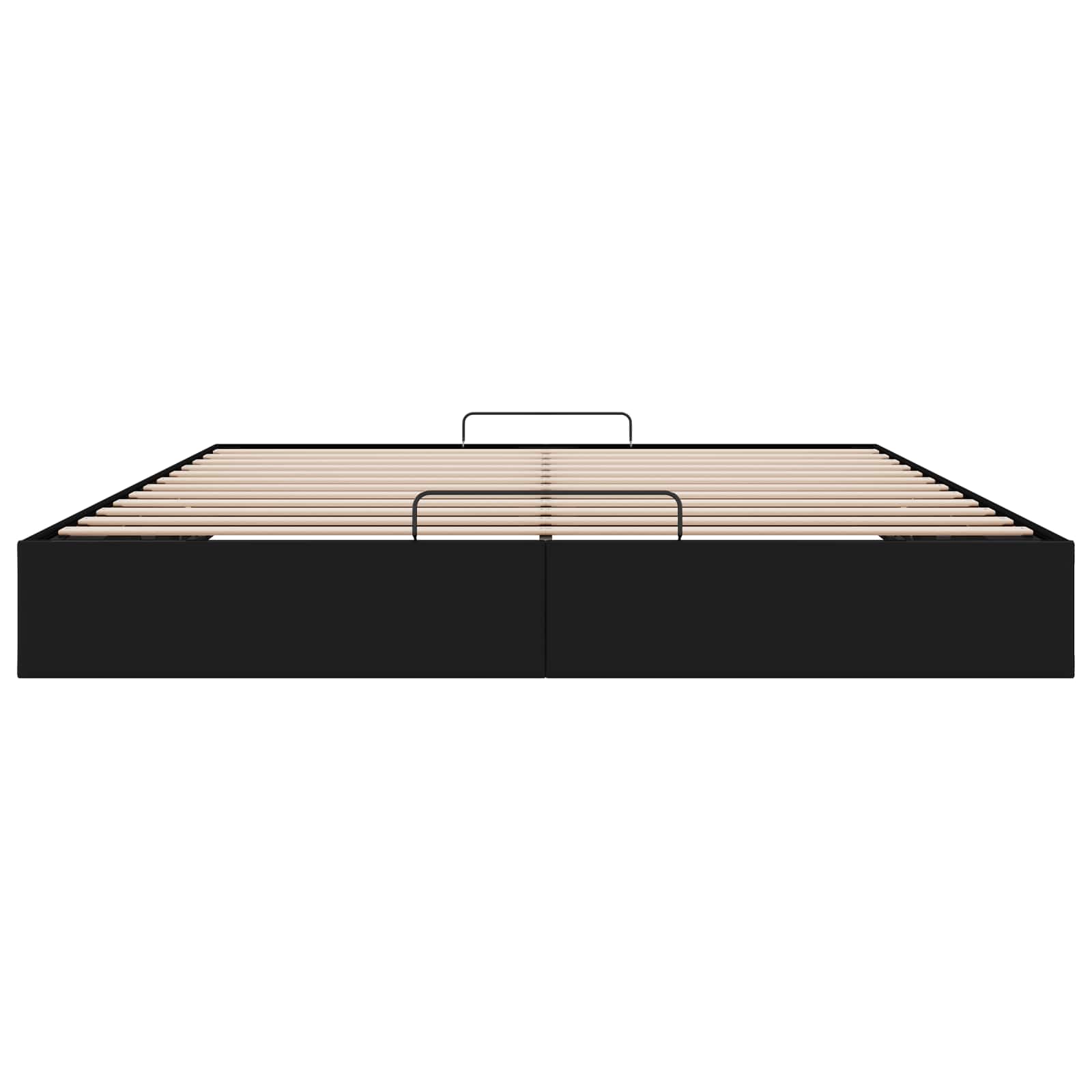 Ottoman Bedframe Zwart King size Kunstleer