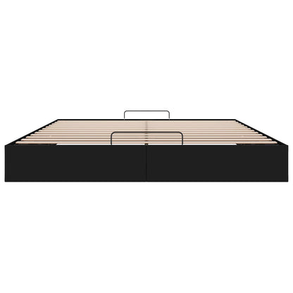 Ottoman Bedframe Zwart King size Kunstleer