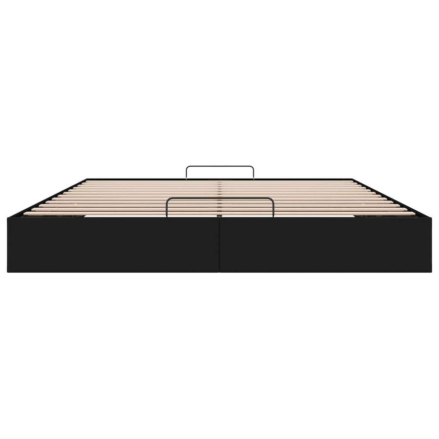Ottoman Bedframe Zwart King size Kunstleer