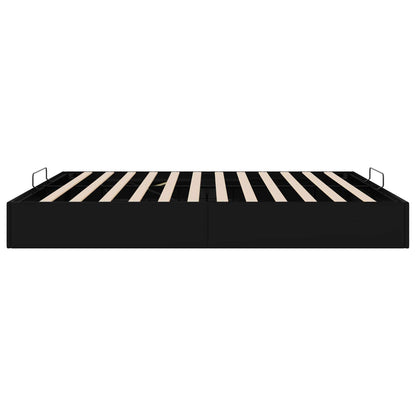 Ottoman Bedframe Zwart King size Kunstleer