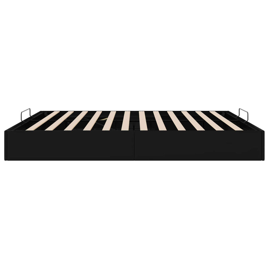 Ottoman Bedframe Zwart King size Kunstleer