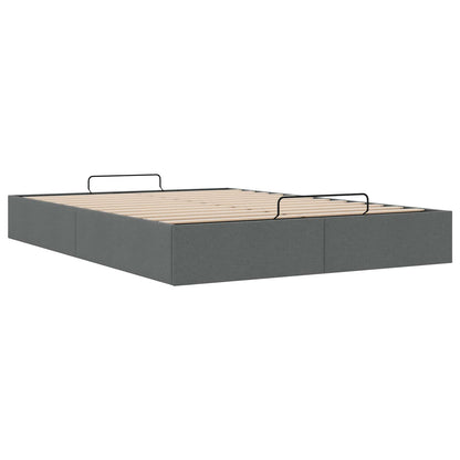 Ottoman Bedframe Donkergrijs 153 x 203 cm Stof