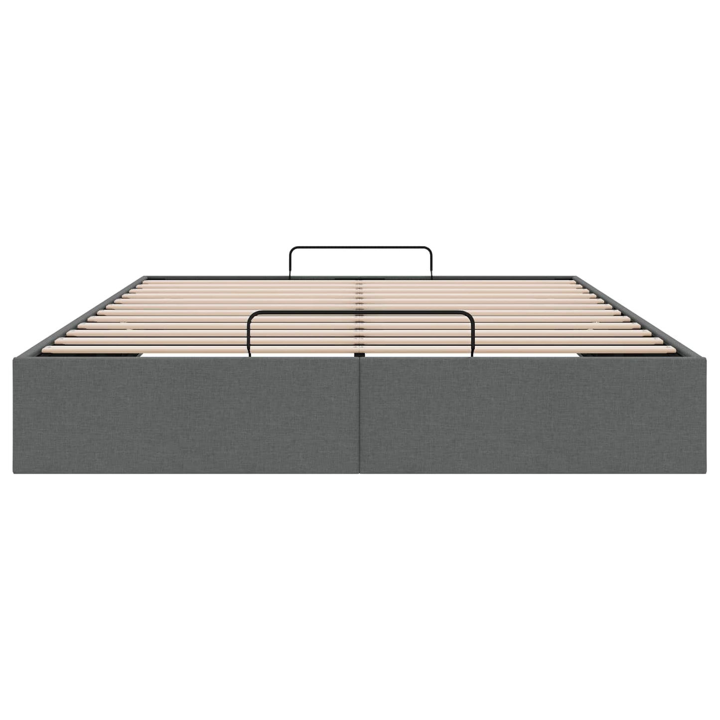 Ottoman Bedframe Donkergrijs 153 x 203 cm Stof