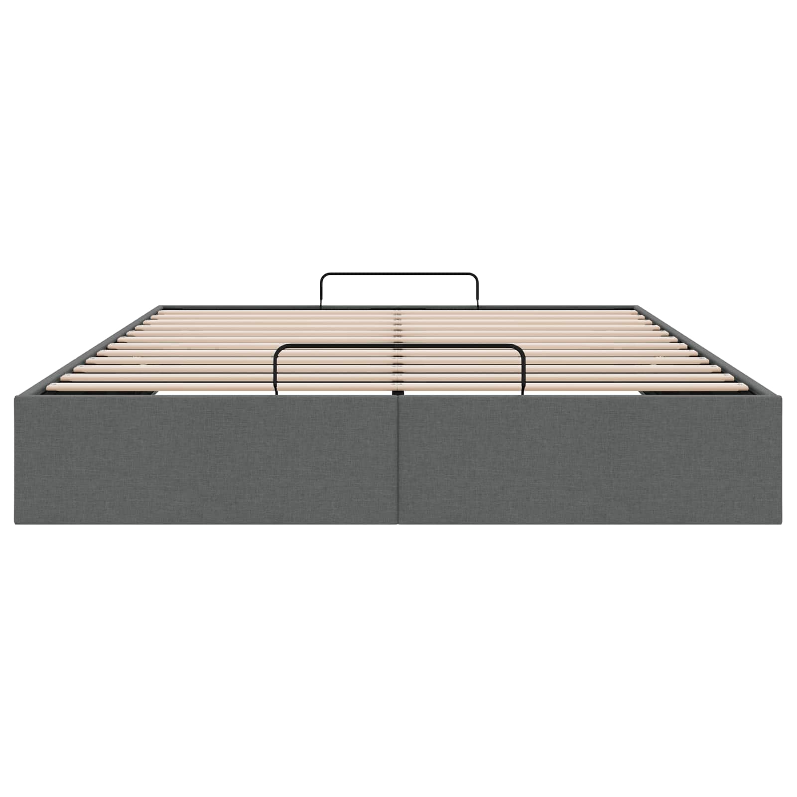 Ottoman Bedframe Donkergrijs 153 x 203 cm Stof
