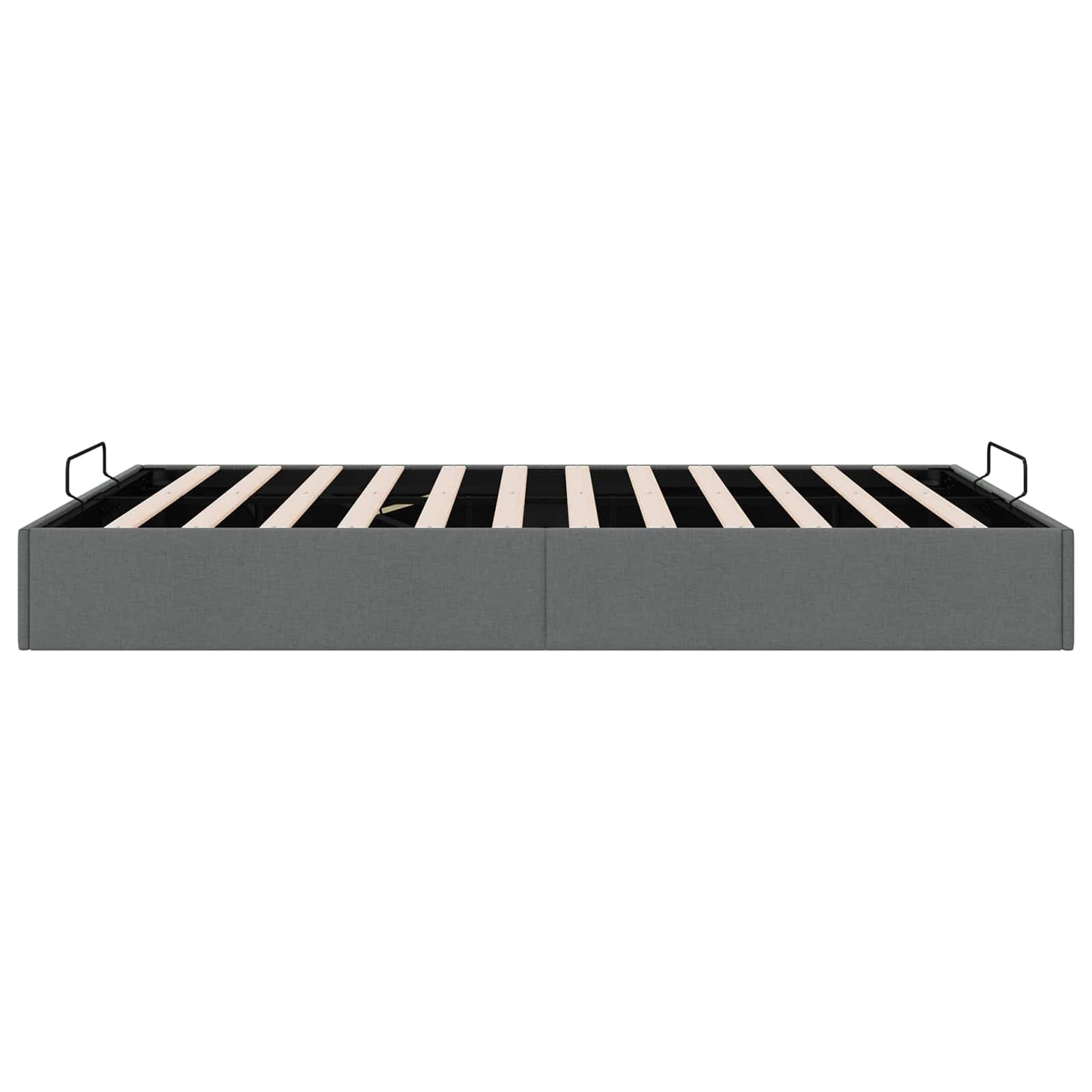 Ottoman Bedframe Donkergrijs 153 x 203 cm Stof