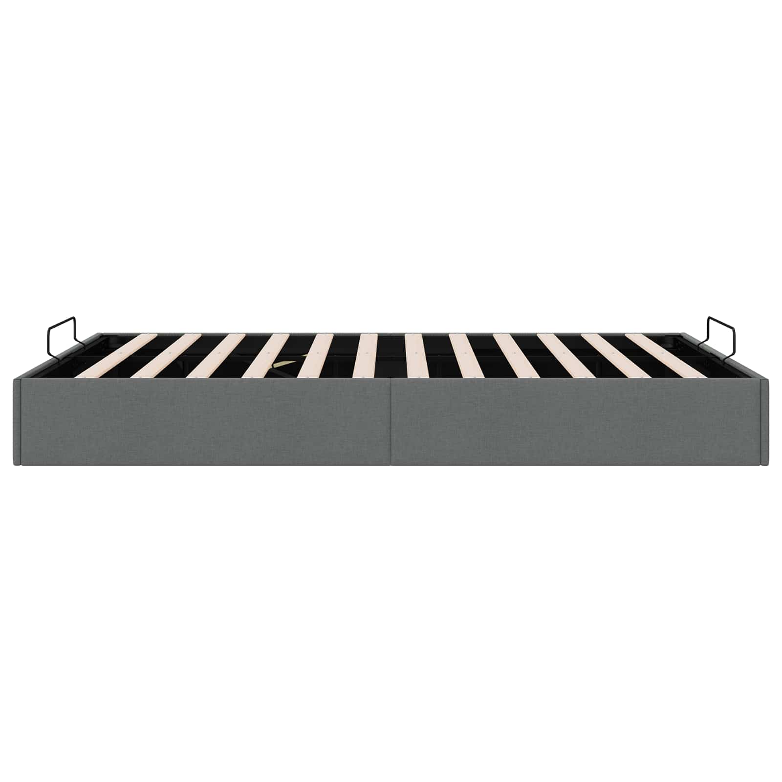 Ottoman Bedframe Donkergrijs 153 x 203 cm Stof