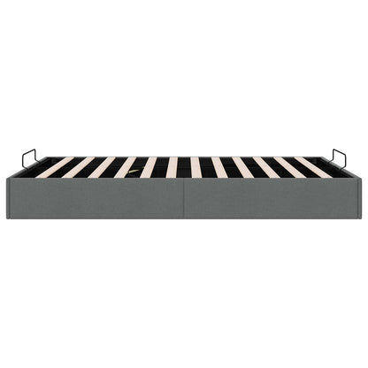 Ottoman Bedframe Donkergrijs 153 x 203 cm Stof