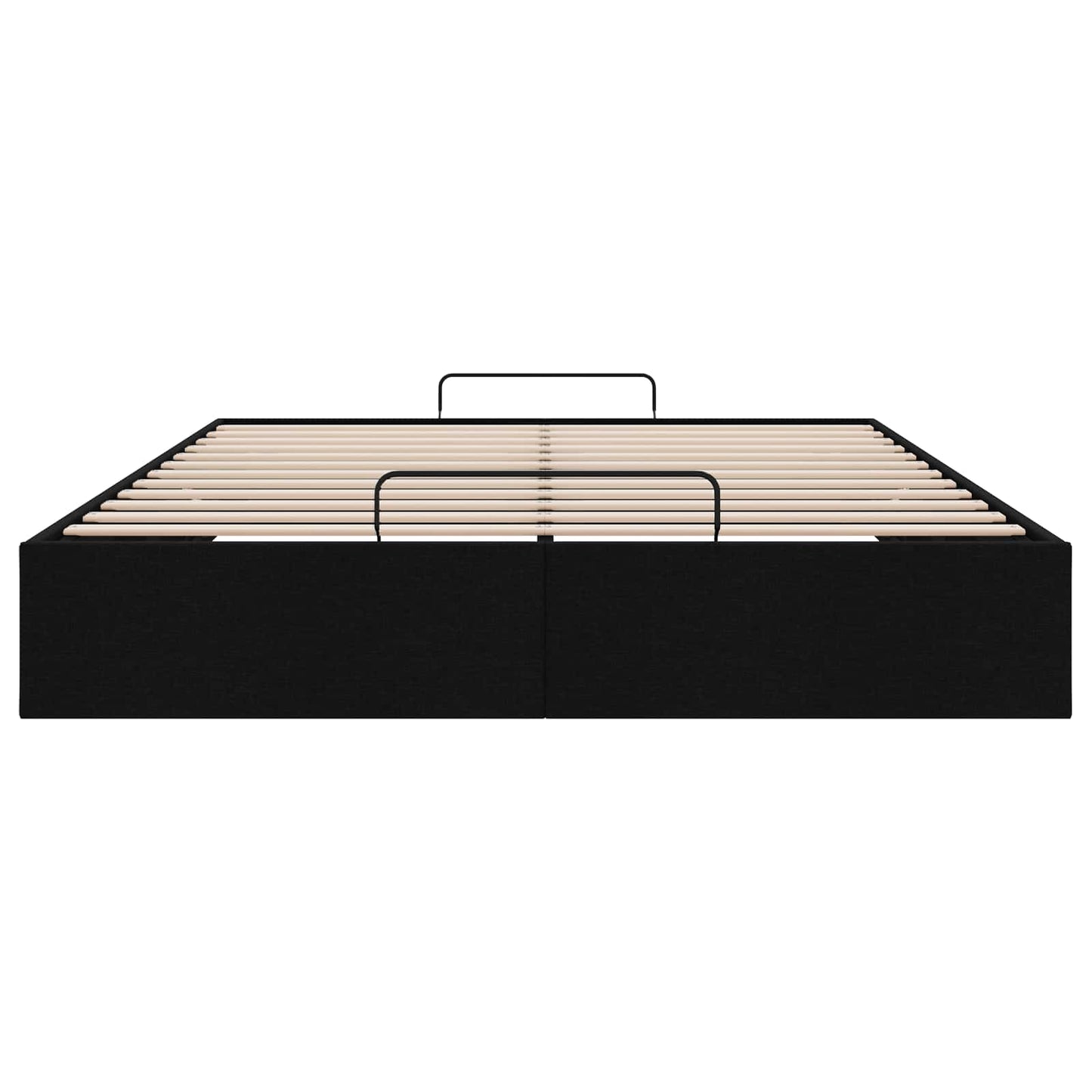 Ottoman Bedframe Zwart 153 x 203 cm Stof