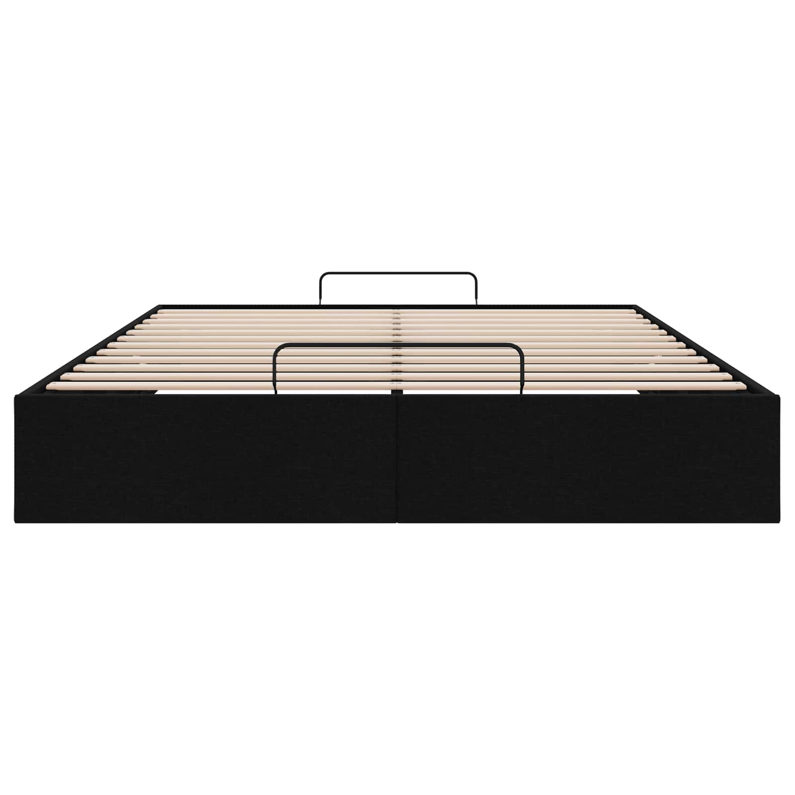 Ottoman Bedframe Zwart 153 x 203 cm Stof