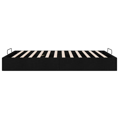 Ottoman Bedframe Zwart 153 x 203 cm Stof