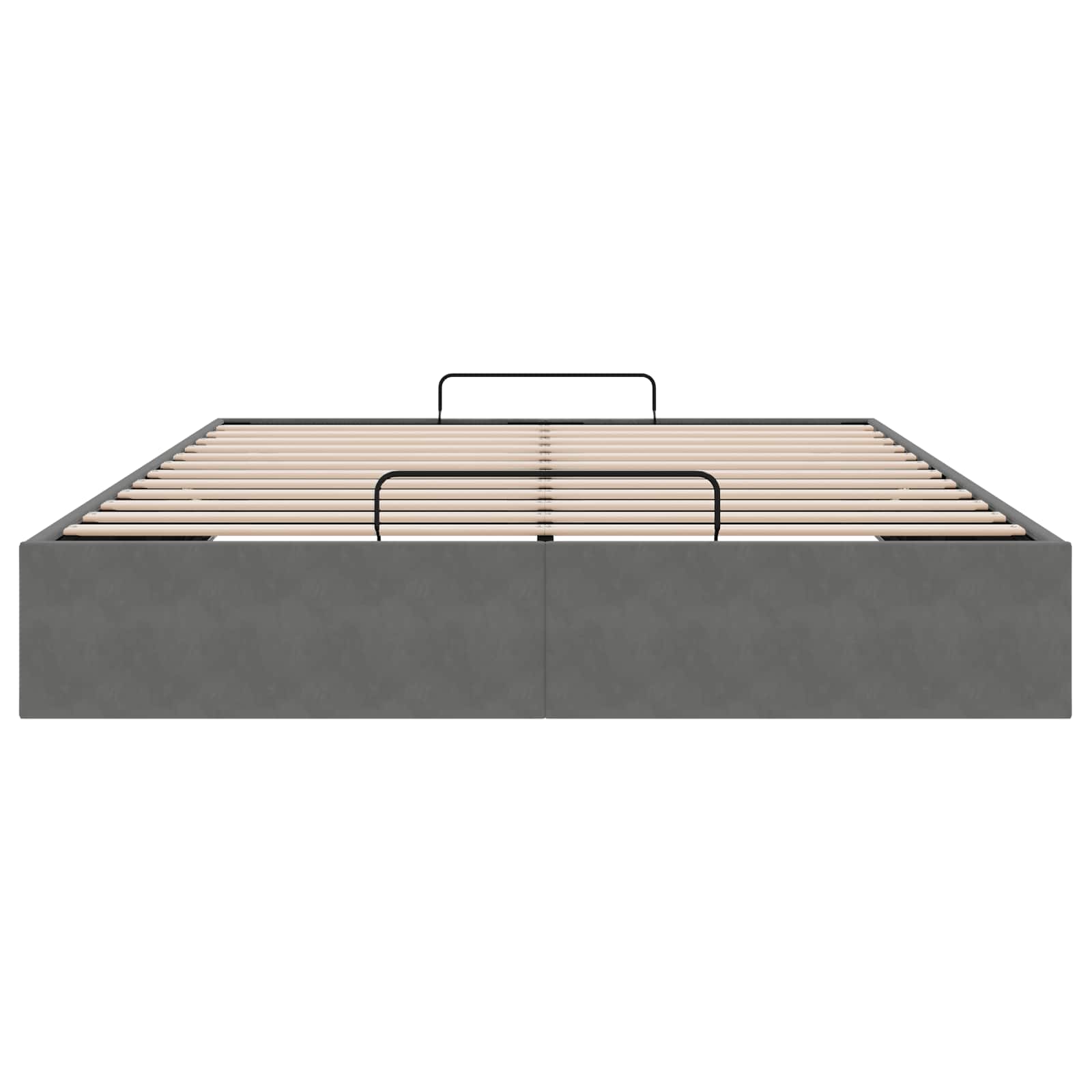 Ottoman Bedframe Donkergrijs Maat full Fluweel