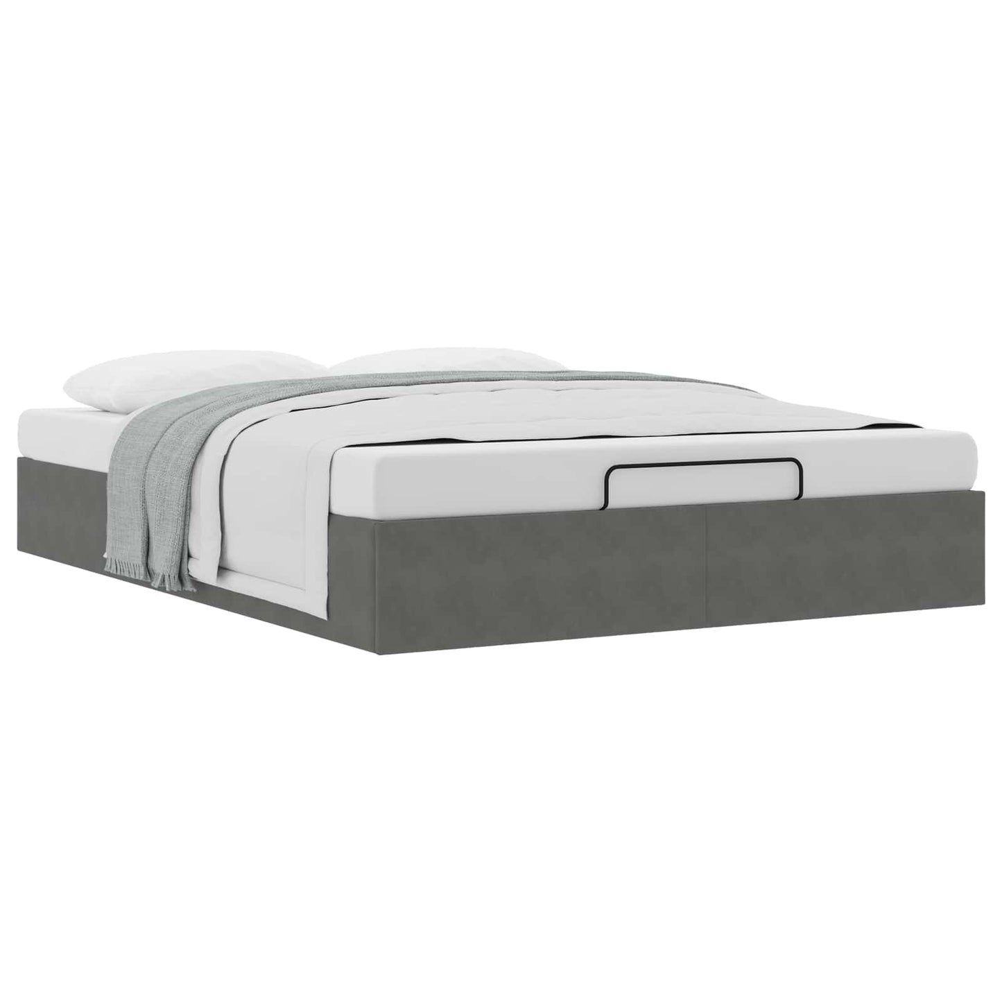 Ottoman Bedframe Donkergrijs Maat full Fluweel
