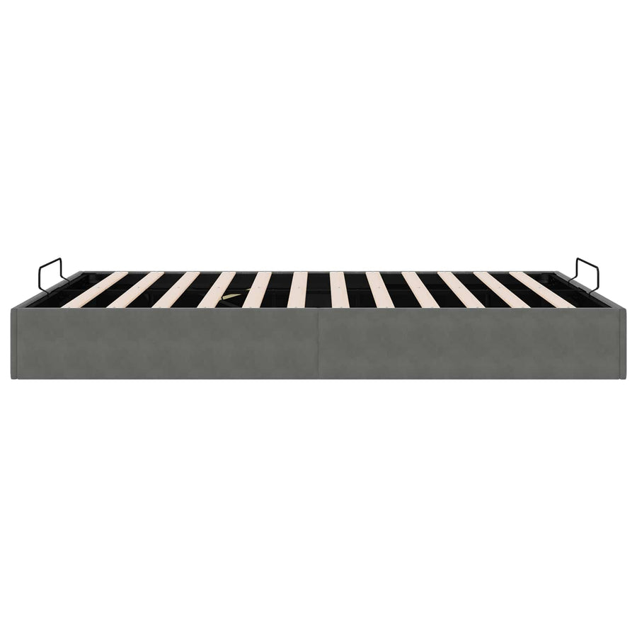 Ottoman Bedframe Donkergrijs Maat full Fluweel