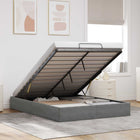 Ottoman Bedframe Donkergrijs 153 x 203 cm Fluweel