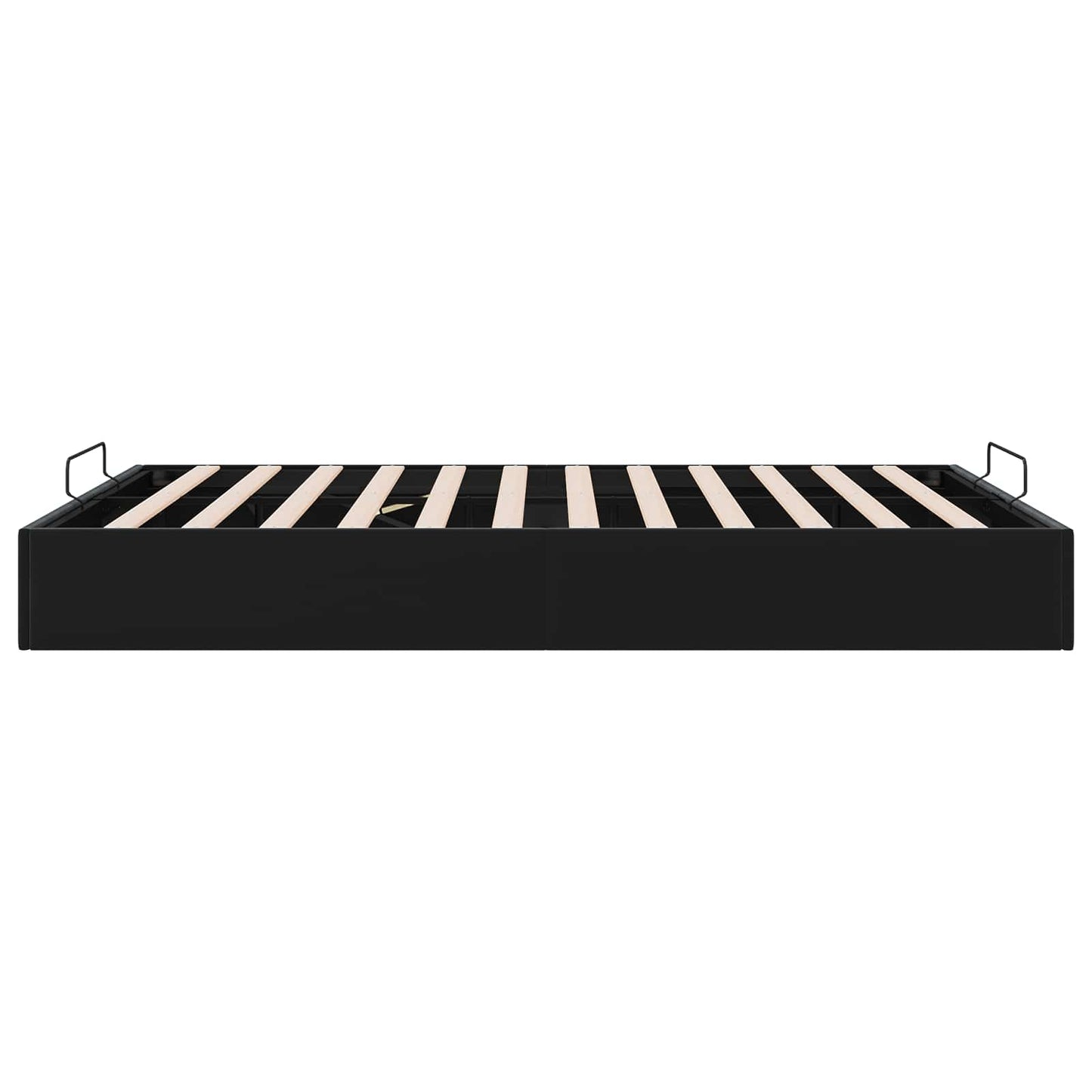 Ottoman Bedframe Zwart 153 x 203 cm Fluweel