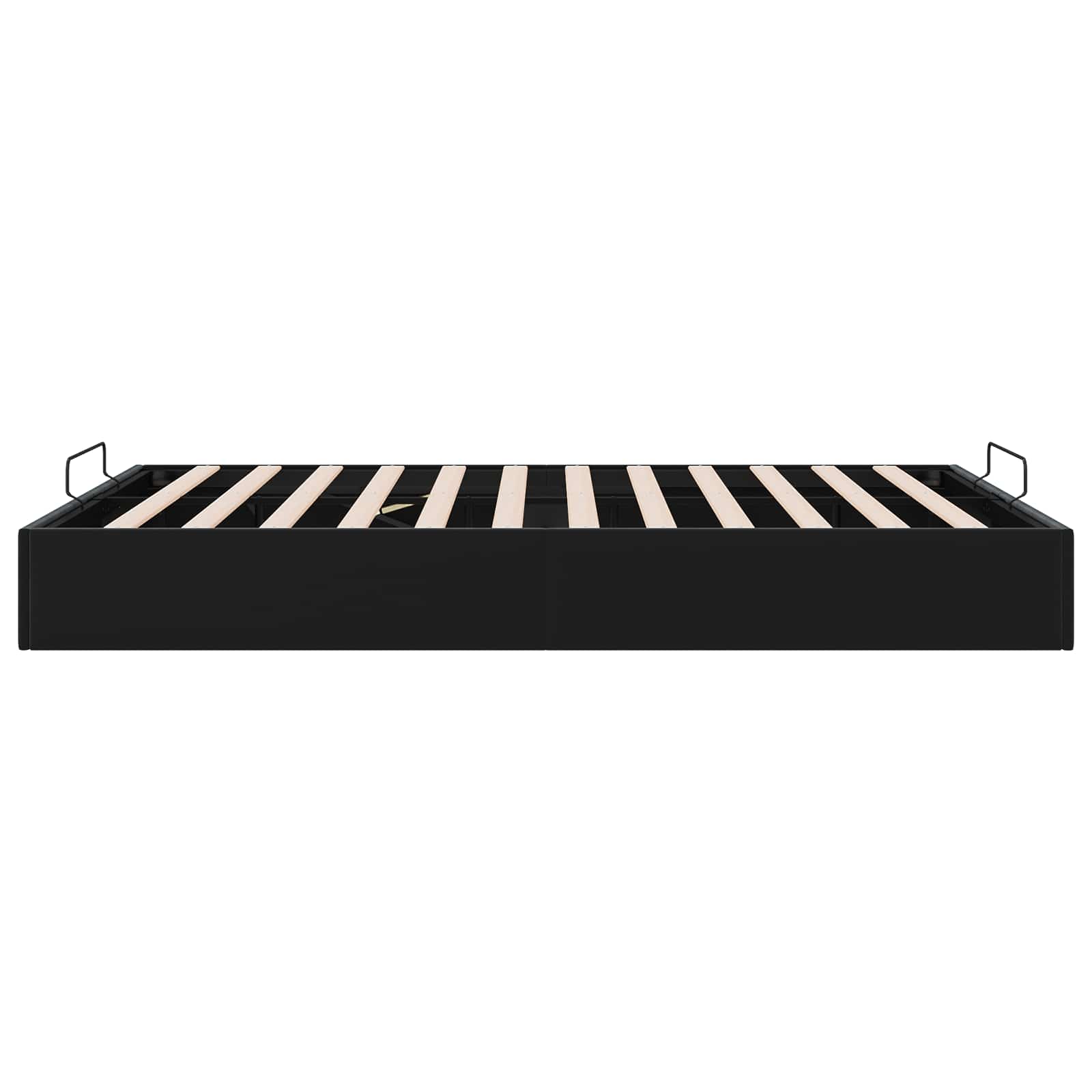 Ottoman Bedframe Zwart 153 x 203 cm Fluweel