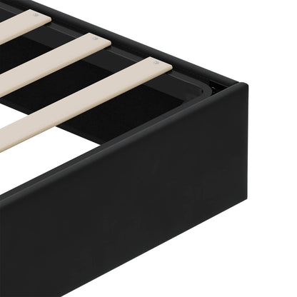 Ottoman Bedframe Zwart King size Fluweel