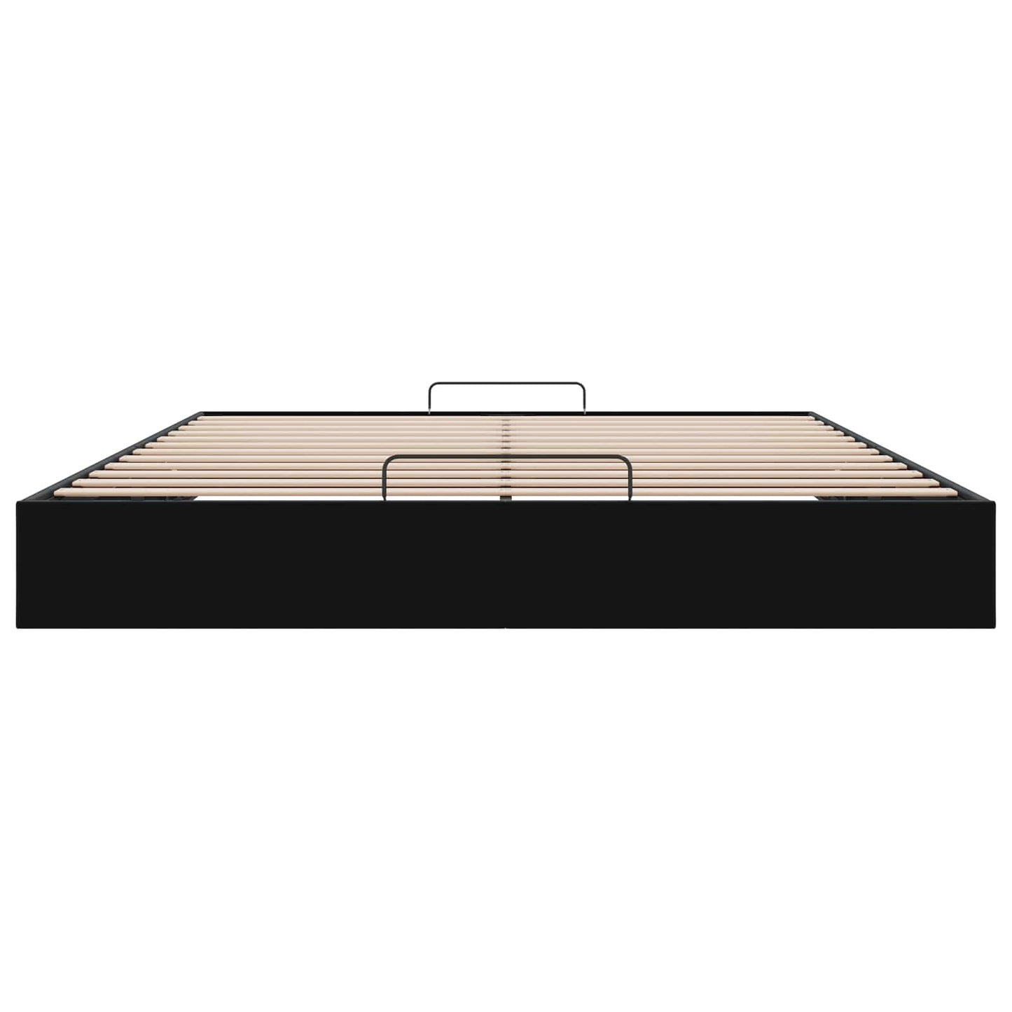 Ottoman Bedframe Zwart King size Fluweel