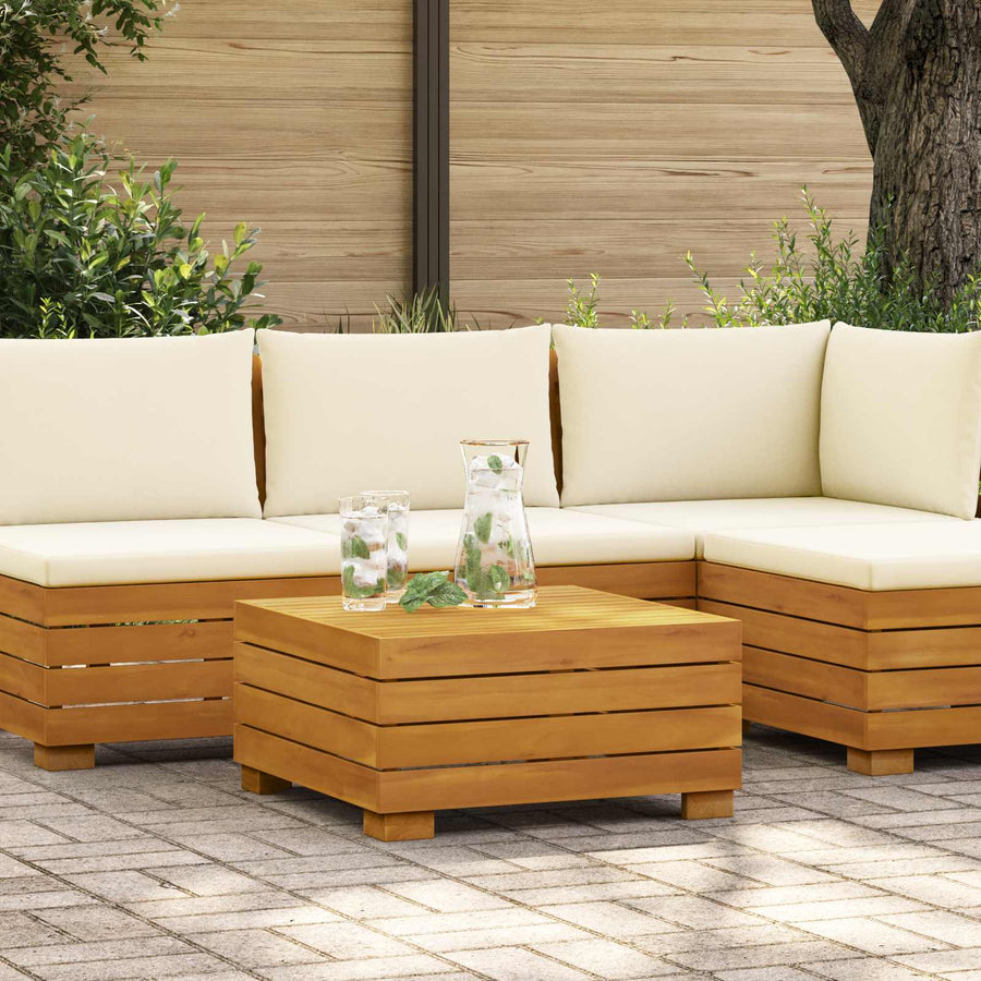 Tuin Bijzettafel Massief Acaciahout Bruin 60 x 60 x 30 cm