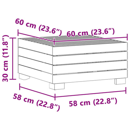 Tuin Bijzettafel Massief Acaciahout Bruin 60 x 60 x 30 cm