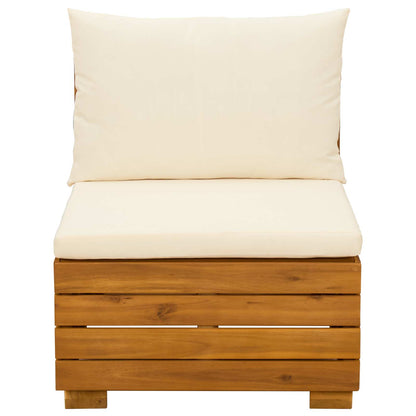 Tuin Midden Sofa Massief Acaciahout Bruin Crèmewit