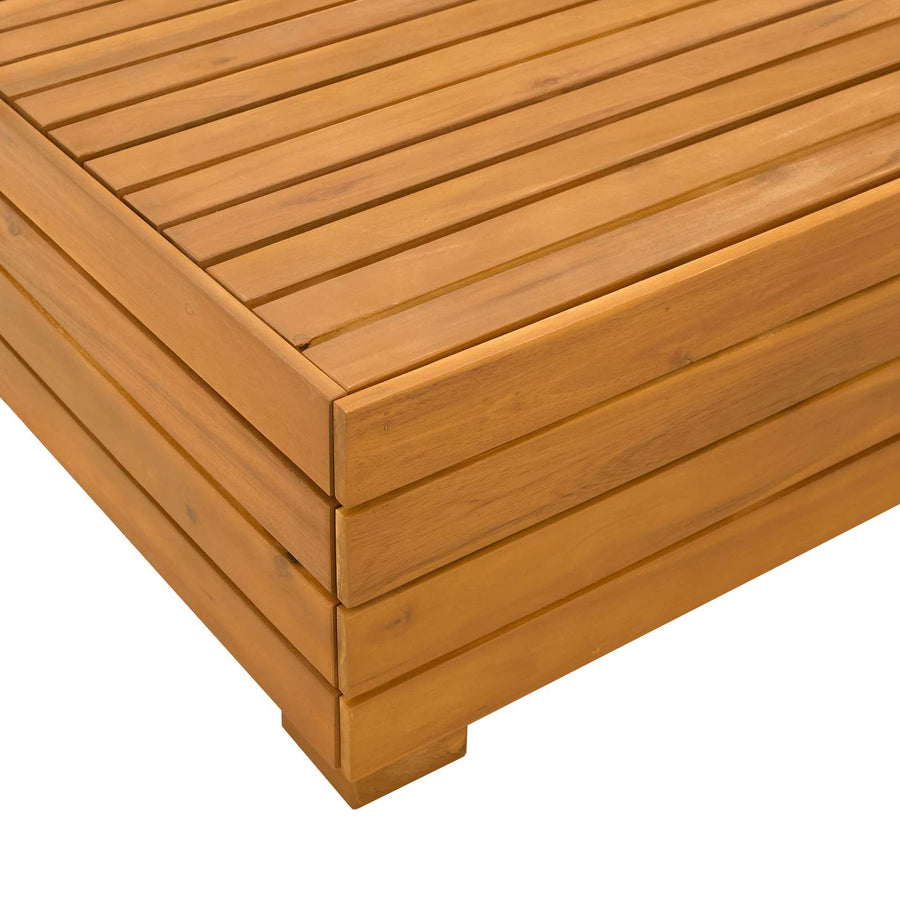 Tuin loungeset met kussen 2 Stuk Bruin Massief Acaciahout