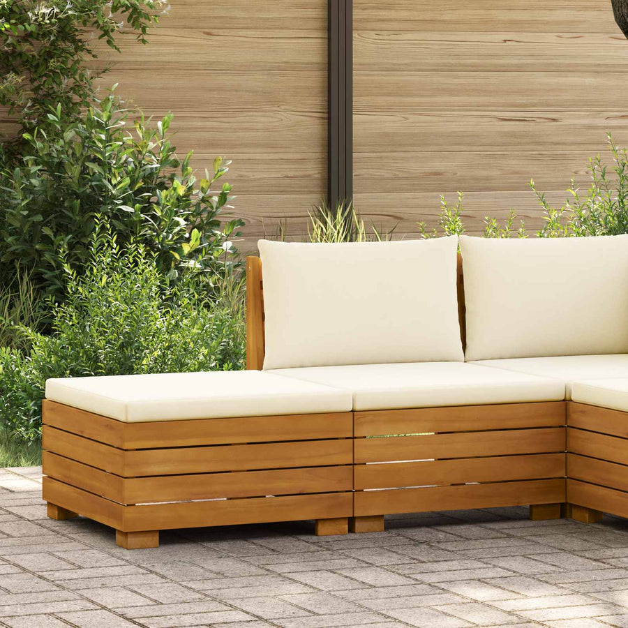 Tuin loungeset met kussen 2 Stuk Bruin Massief Acaciahout