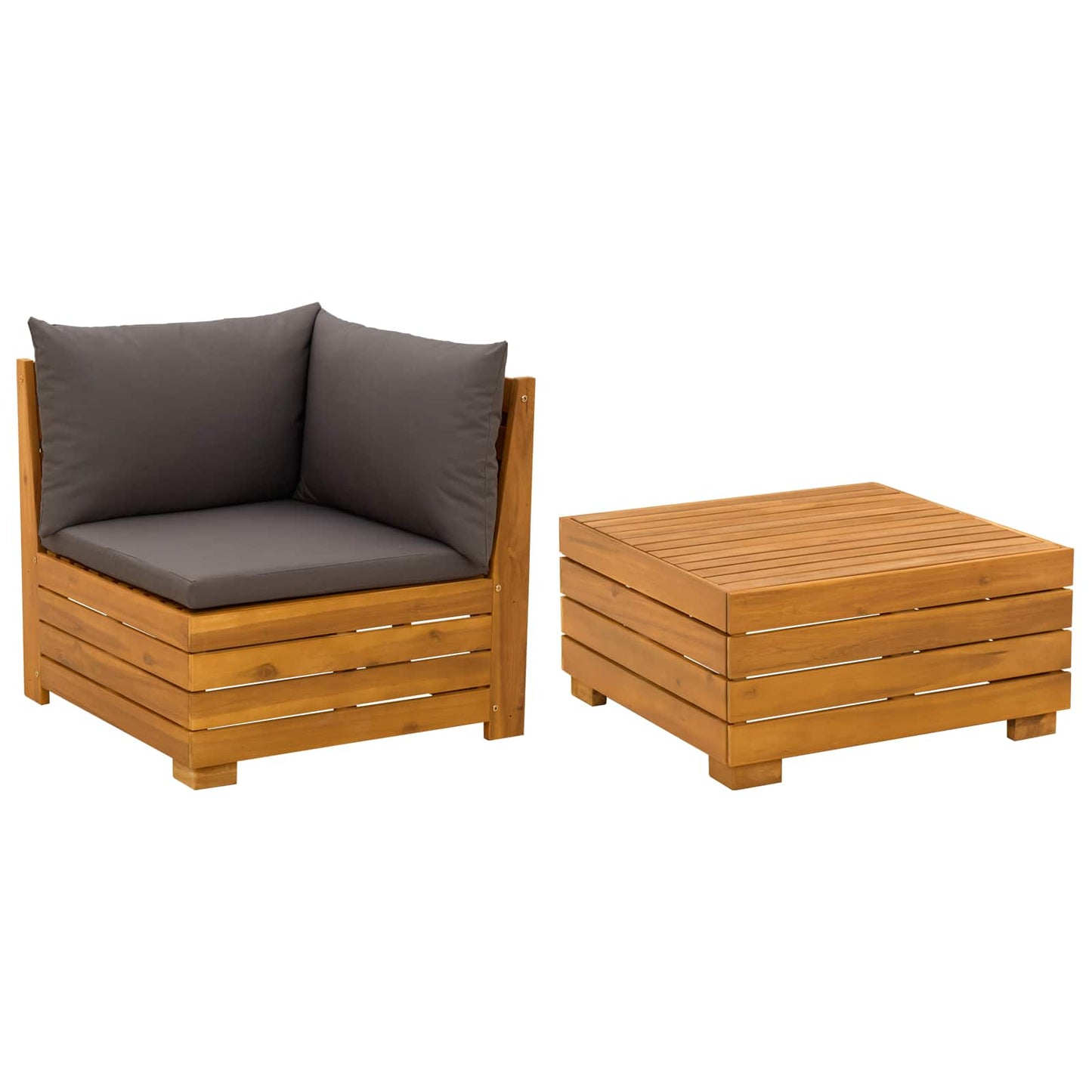 2-delige Tuin loungeset Massief Acaciahout Bruin