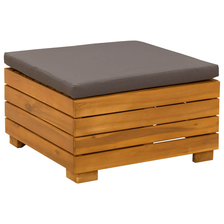 Tuin loungeset met kussen 2 Stuk Bruin Massief Acaciahout