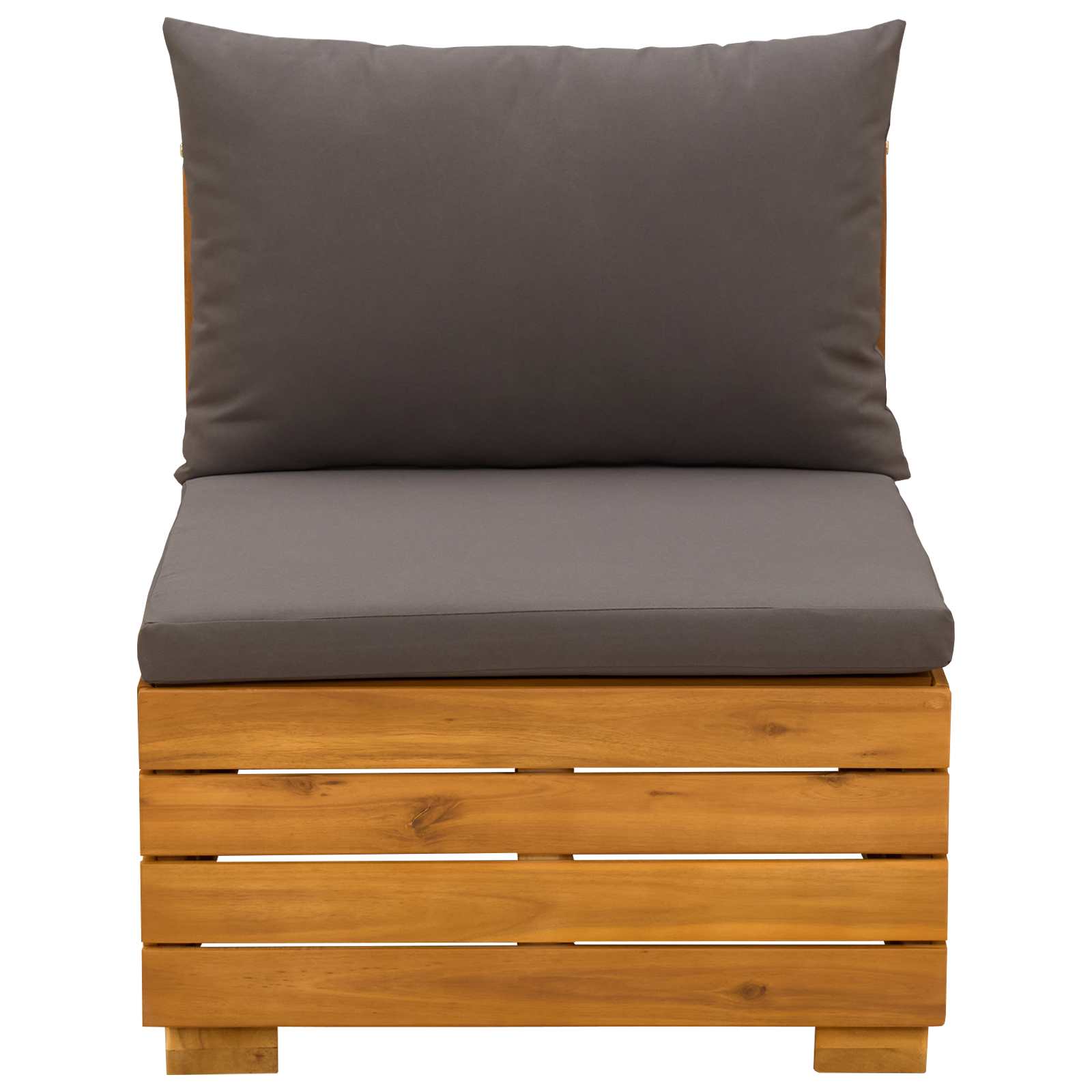 Tuin loungeset met kussen 2 Stuk Bruin Massief Acaciahout
