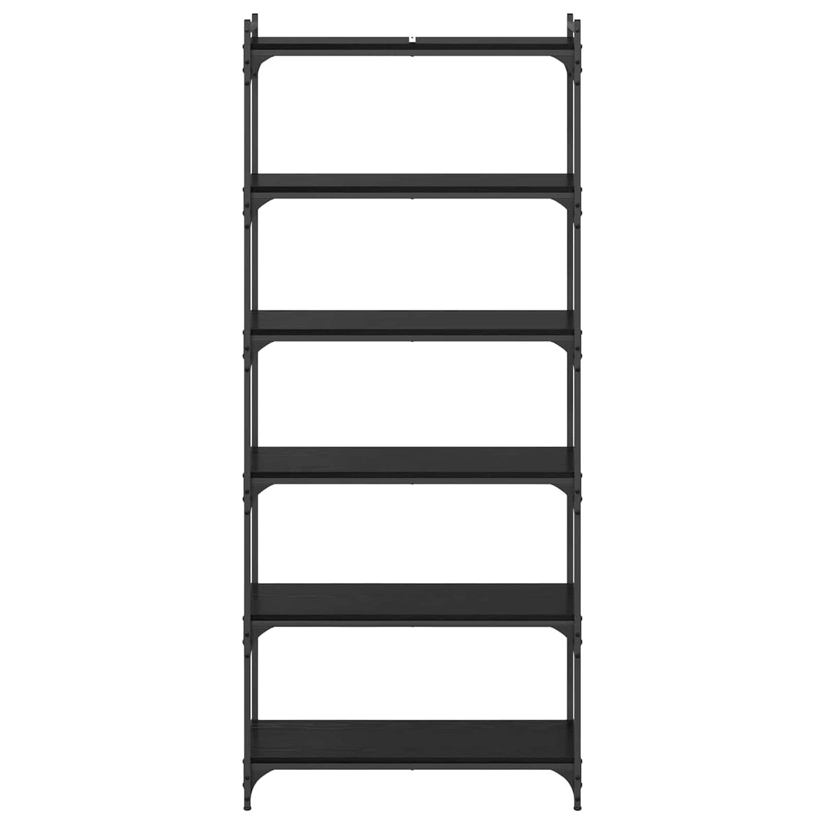 Boekenkast 6-laags 80 x 30 x 188 cm Bewerkt hout Zwart eiken