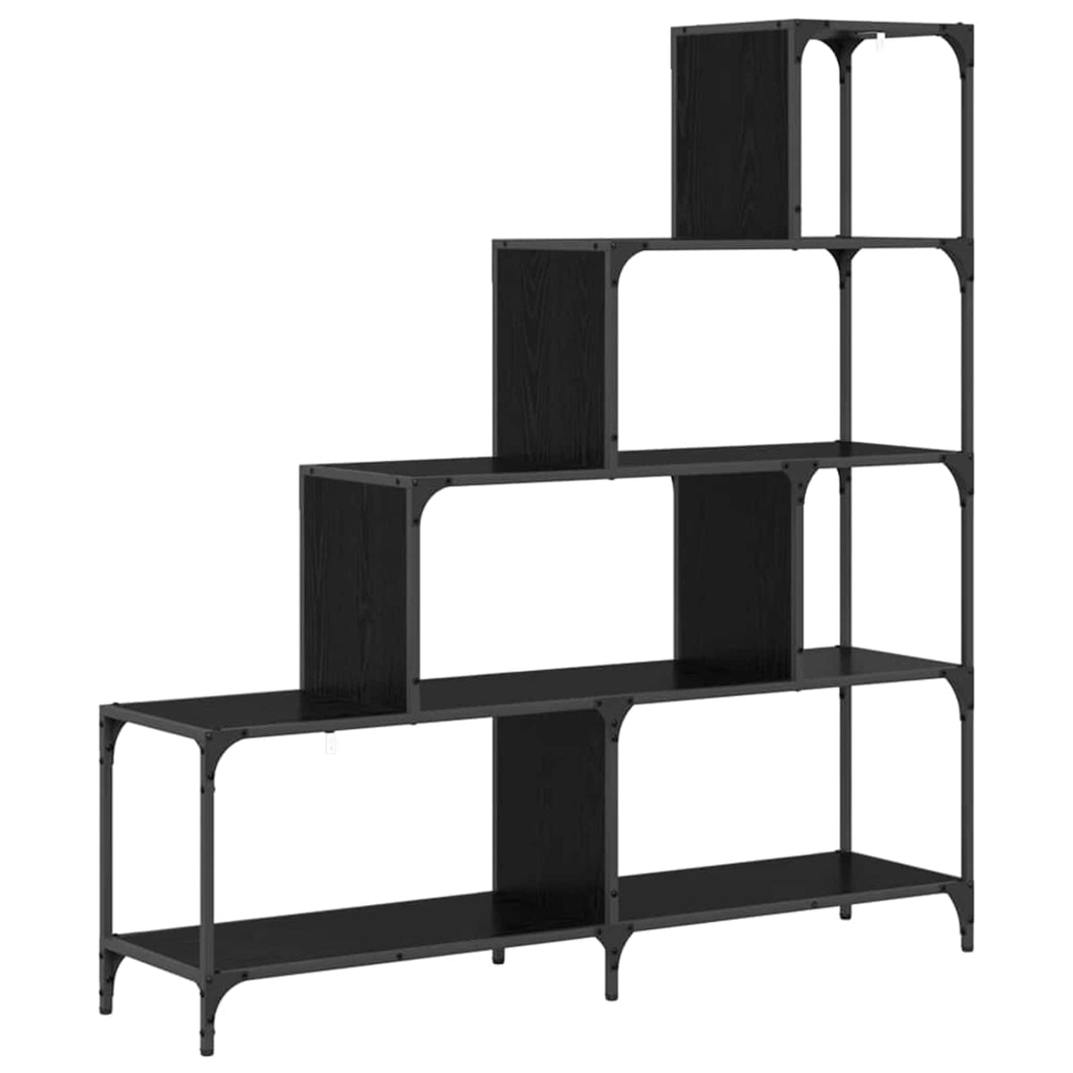 Boekenkast 4-laags 139 x 33,5 x 149 cm Bewerkt hout Zwart eiken