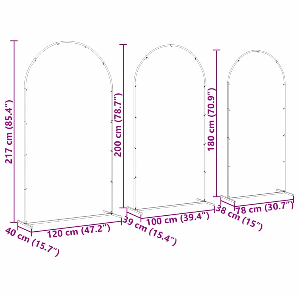 Trouwrand 3 pcs Goud Staal