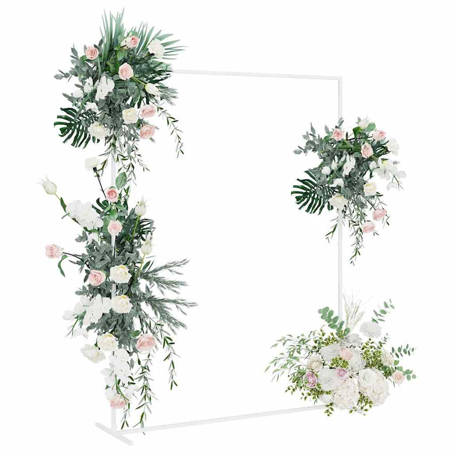 Trouwrand Wit 150 x 49,5 x 200 cm Staal