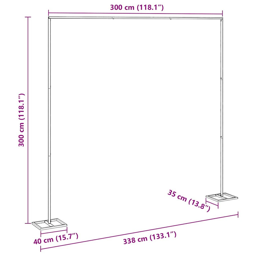Trouwrand Goud 338 x 35 x 300 cm Staal