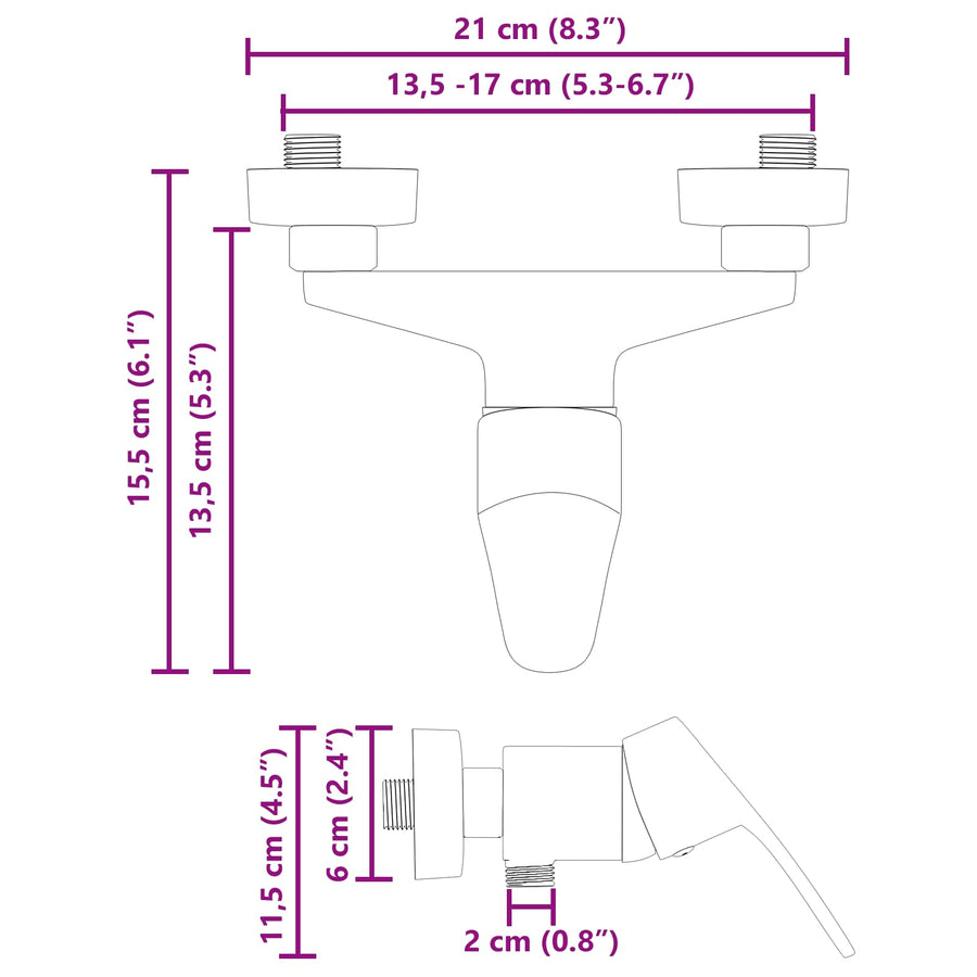 Douchemengkraan G 1 / 2 Inch Chroom zonder douchekop