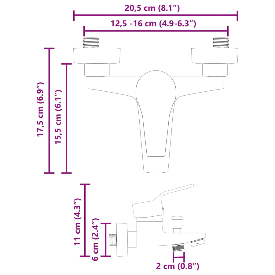 Douchemengkraan G 1 / 2 Inch Chroom zonder douchekop