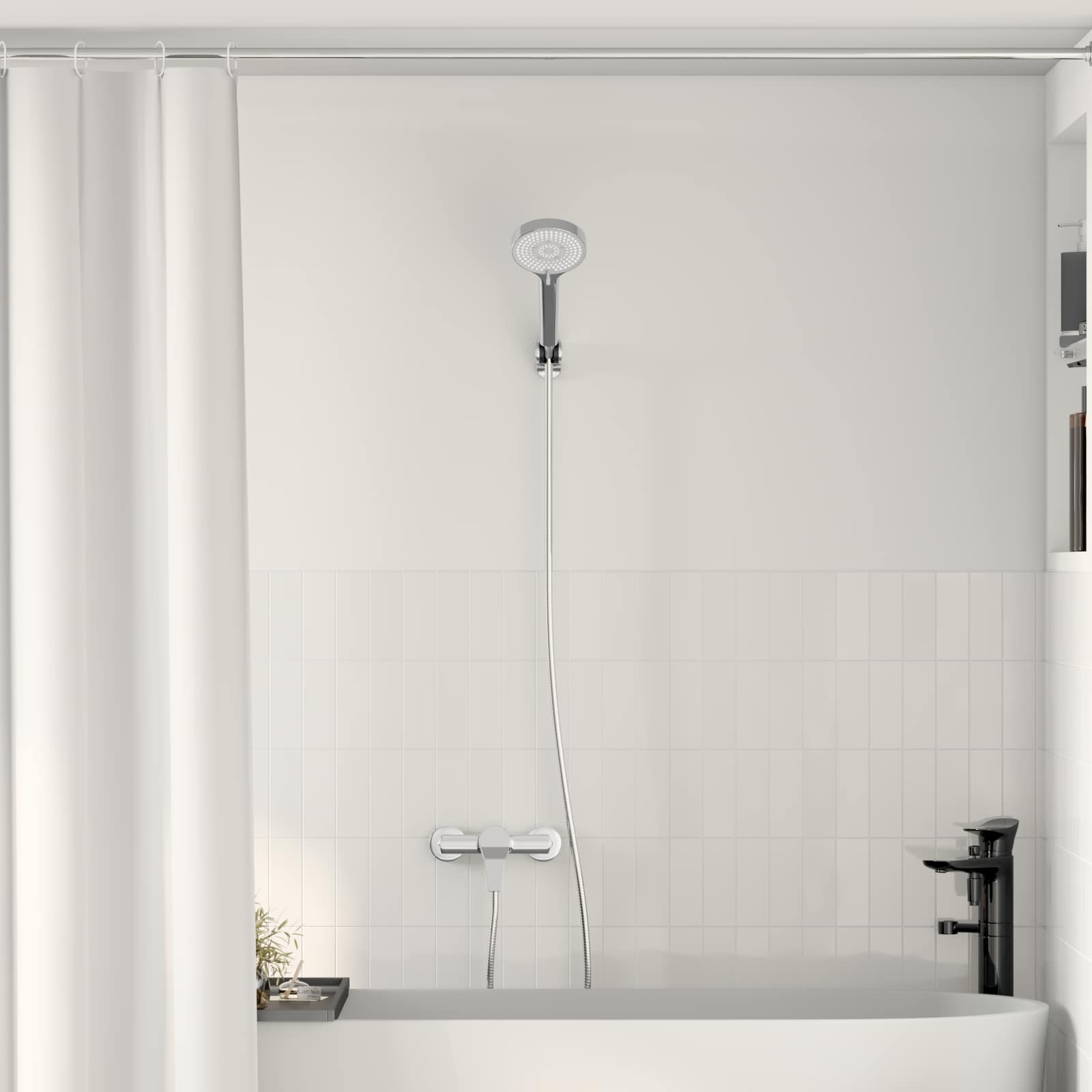 Doucheset G 1 / 2 Inch Koper Chroom met douchekop