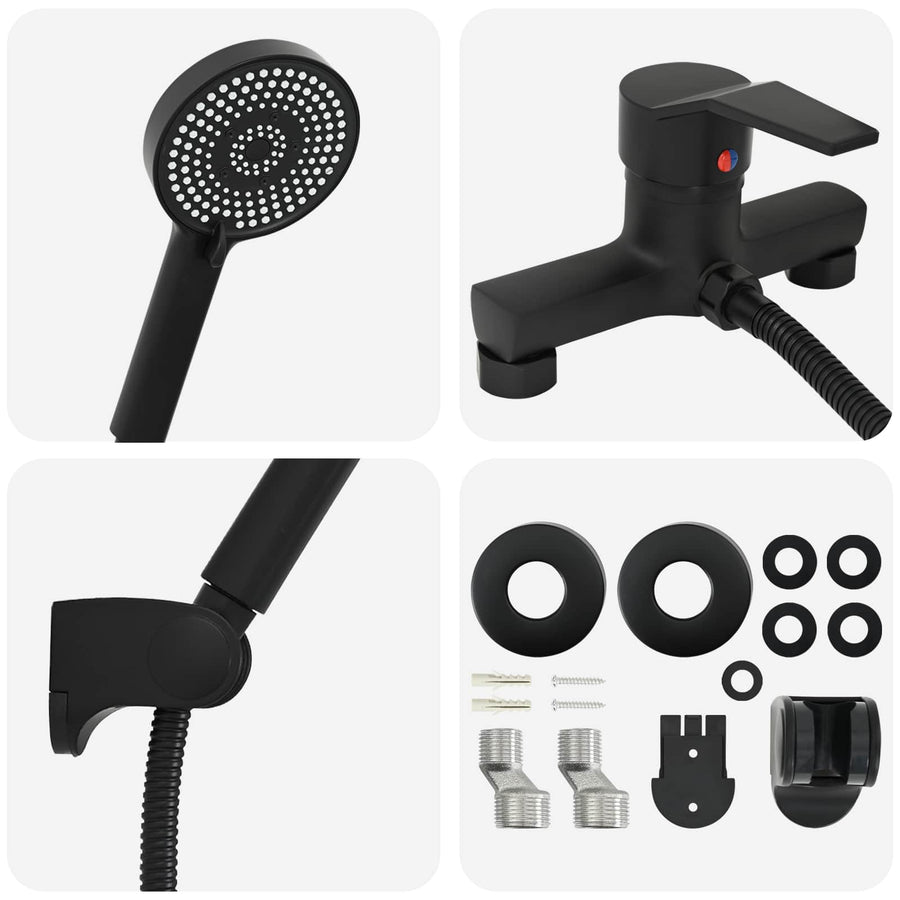 Doucheset G 1 / 2 Inch Koper Zwart met douchekop