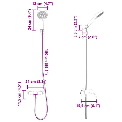 Doucheset G 1 / 2 Inch Chroom met douchekop