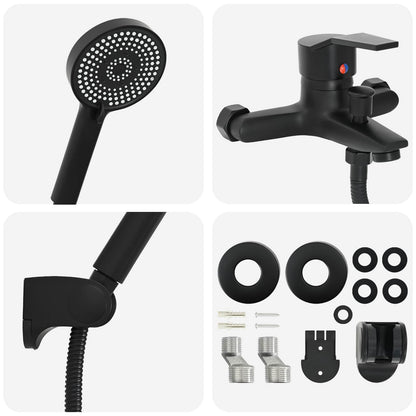 Doucheset G 1 / 2 Inch Zwart met douchekop