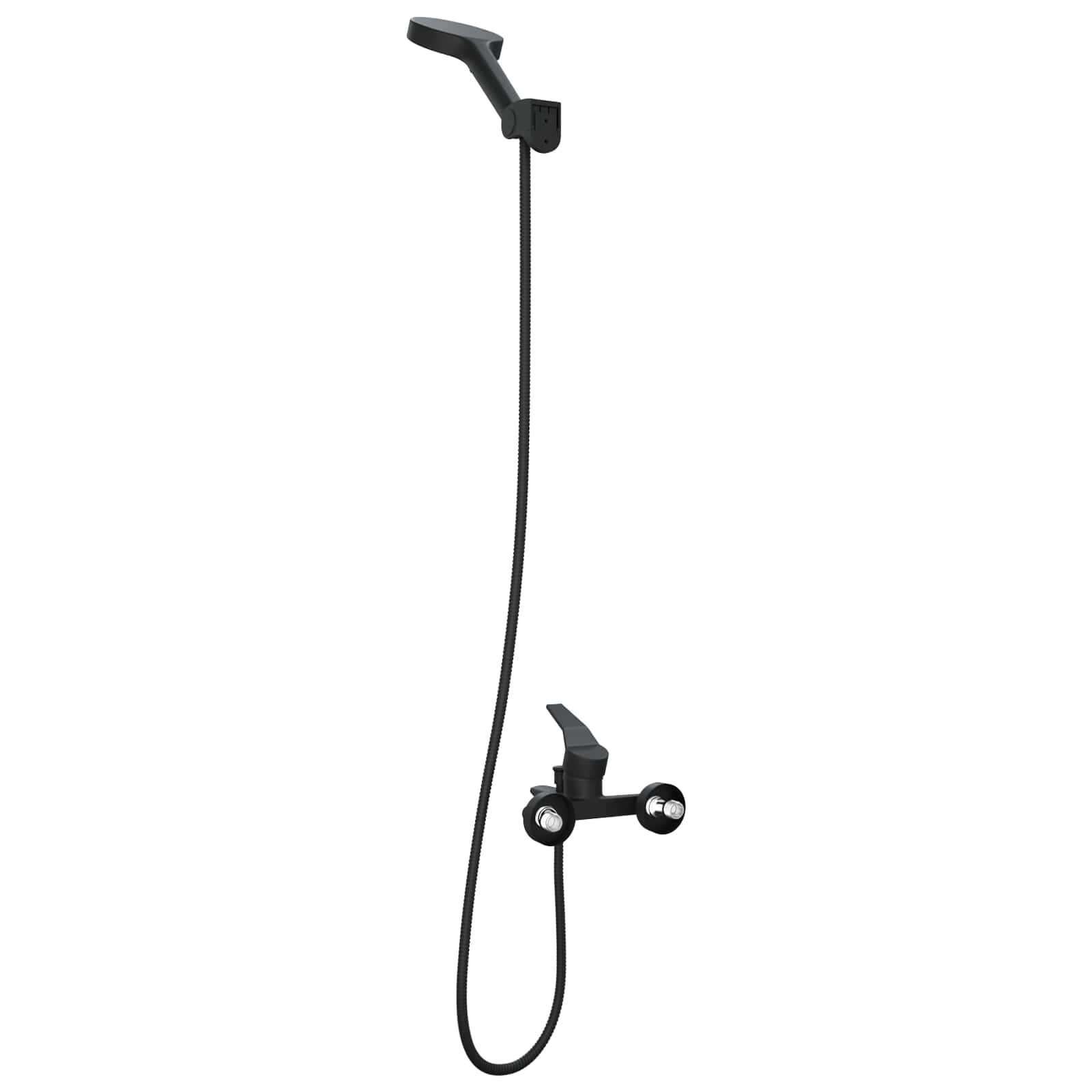 Doucheset G 1 / 2 Inch Zwart met douchekop