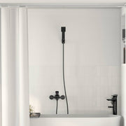 Doucheset zwart G 1/2 inch met douchekop